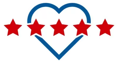 a heart with 5 stars