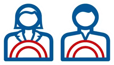 A icon of two diffrent drivers