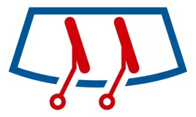 a logo of wipers on a windshield