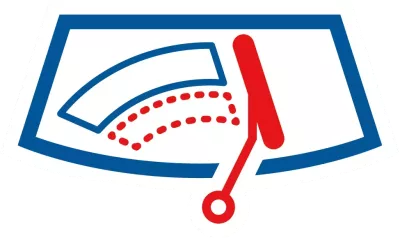 Icon of a wiper wipping a windshield