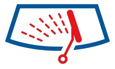 Icon of a wiper wipping a windshield